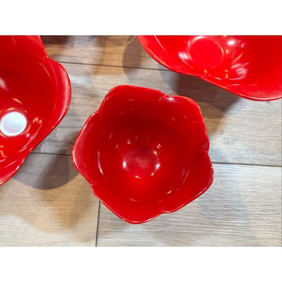 Zak! Designs Red Rose Nesting Bowls 4pc Set - Picture 6 of 11